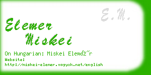 elemer miskei business card